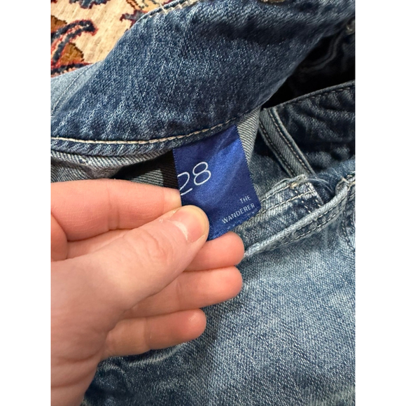 Pilcro The Wanderer Blue Denim Utility Crop Jeans Size 28 - Picture 9 of 9